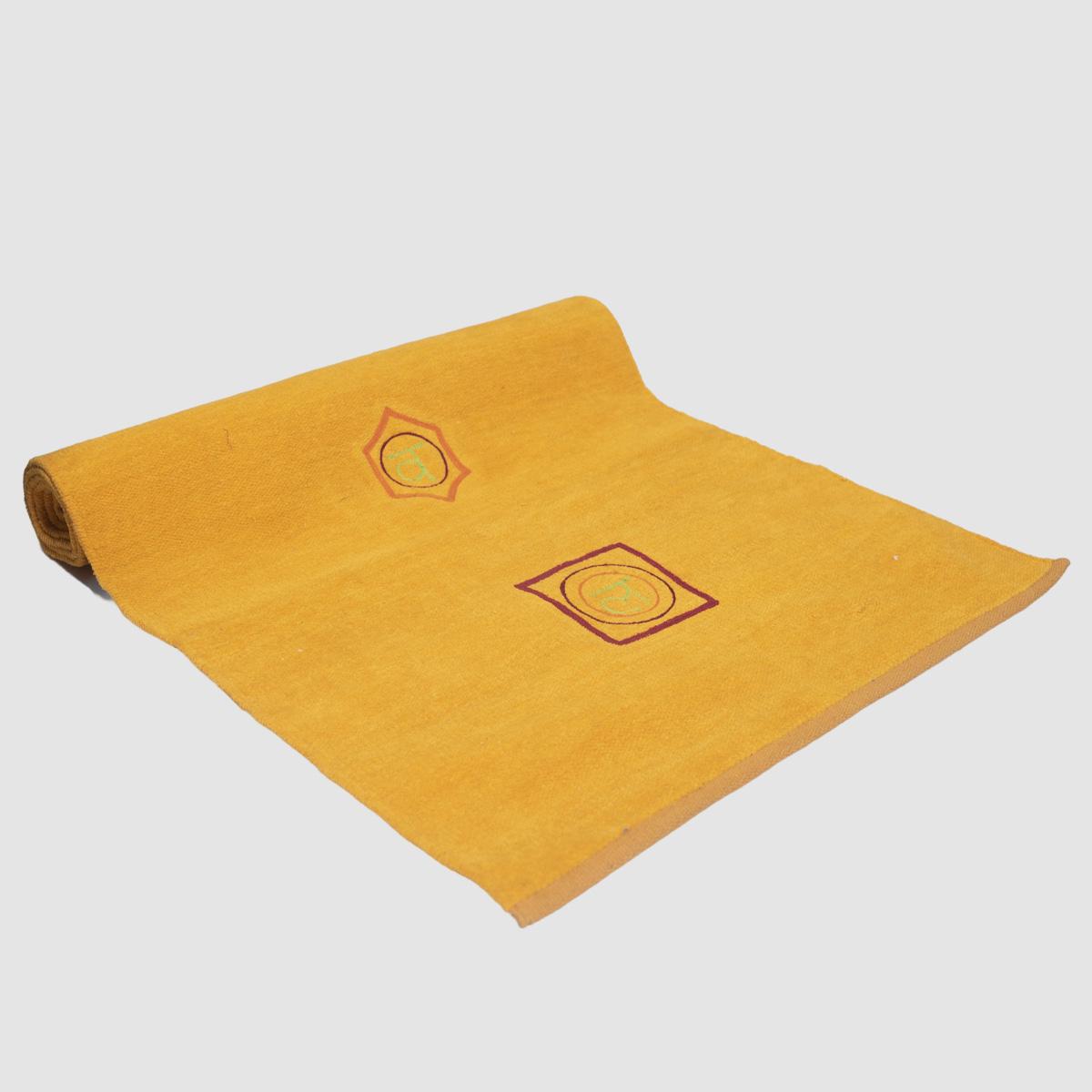 Cotton Yoga Mat Orange 7 Chakra(71 x 23) Anti-Skid - VD Importers Inc.