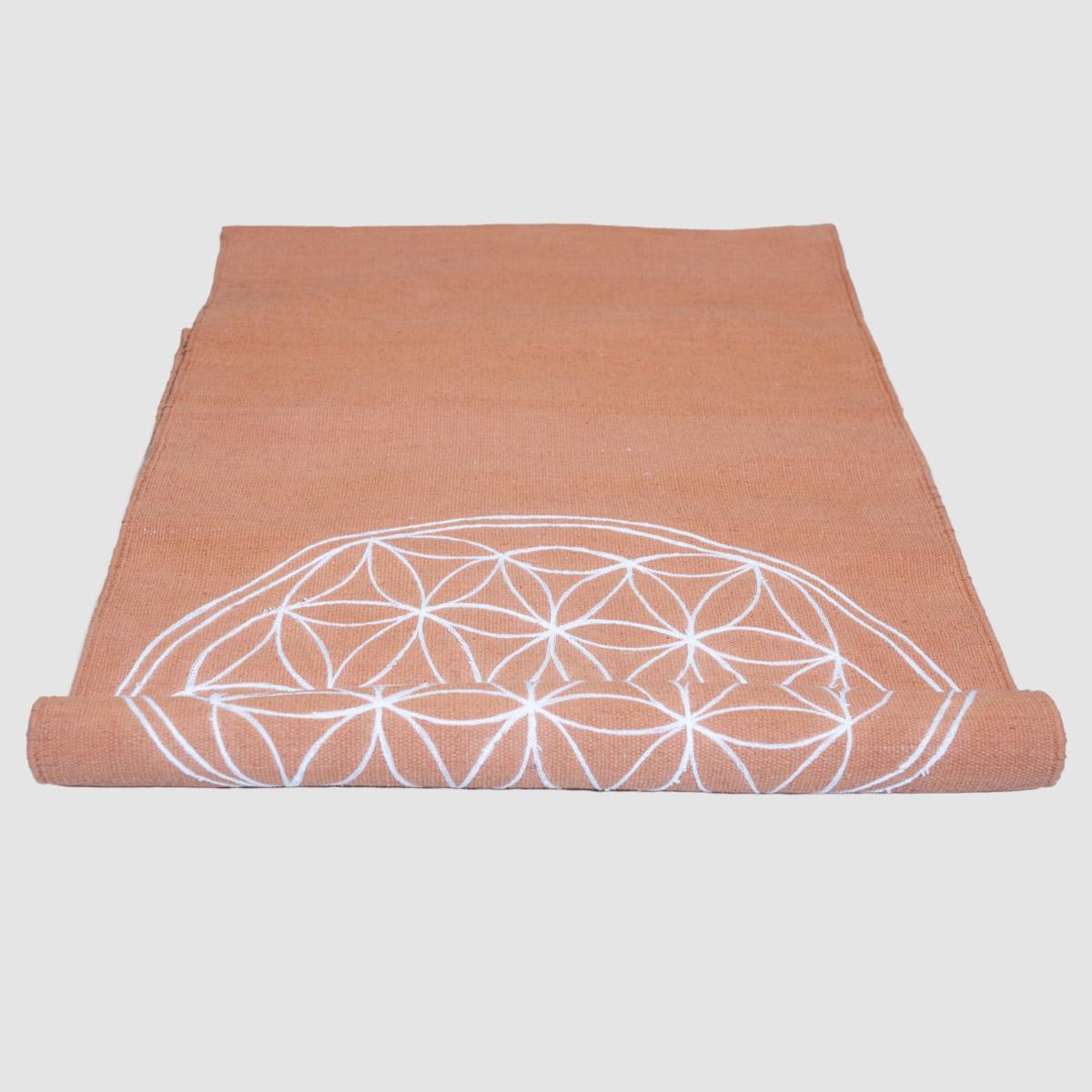 Experience the Art of Yoga with a Handloom Cotton Mat - VNS Bazaar