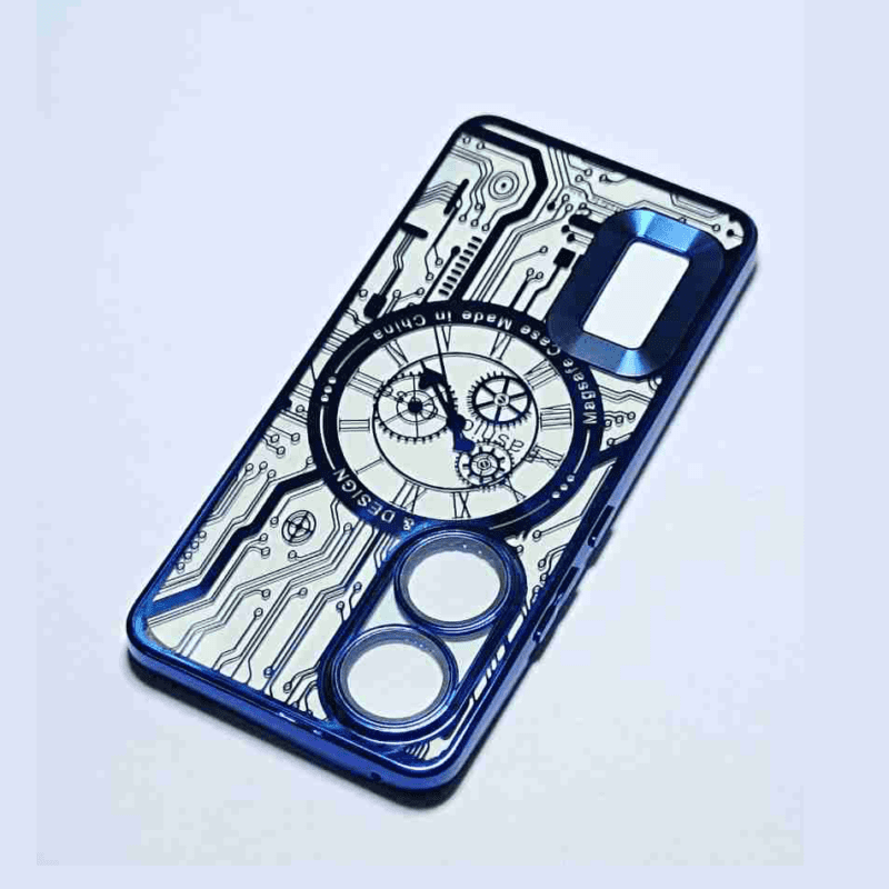Vivo Y100 A 5G Mechanical Clock CD Chrome Back Cover and Cases - VNS Bazaar
