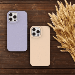 Eco Friendly Natural Wheat Straw Recycle Phone Case for iphone 15 pro