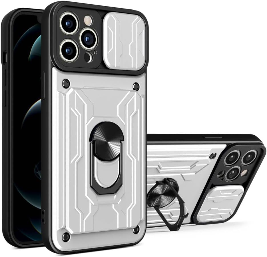 Military Heavy Duty Shockproof Case for IPhone 12 and 12 Pro -White