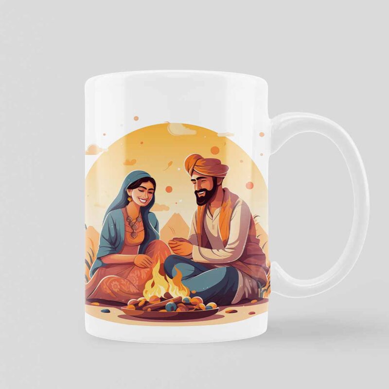 Happy Lohari Celebration Couple Coffee Mug - VNS Bazaar