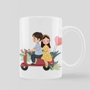 Couple On a Vintage Scooter Mug - VNS Bazaar